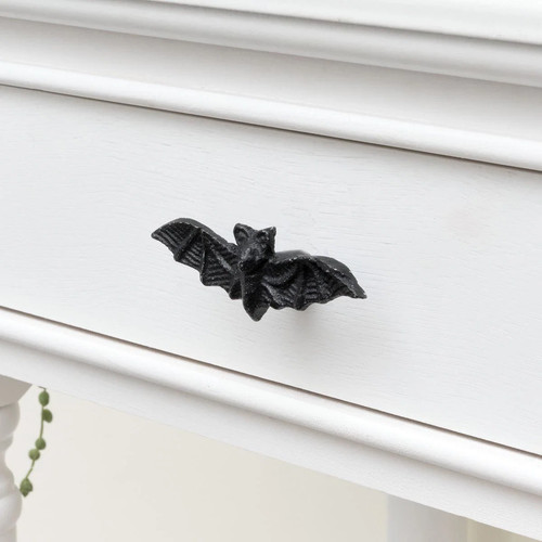Black bat drawer knob - black,