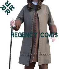 New Dark Grey Wool Frock Coat