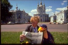 Rod Hull with his puppet Emu