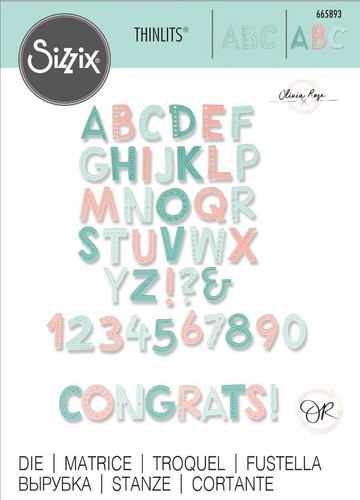 Sizzix marked alphabet letters - marked,