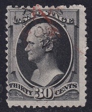 UNITED STATES 1879 Hamilton 30c Jet-Black SG 192 Used (£100)