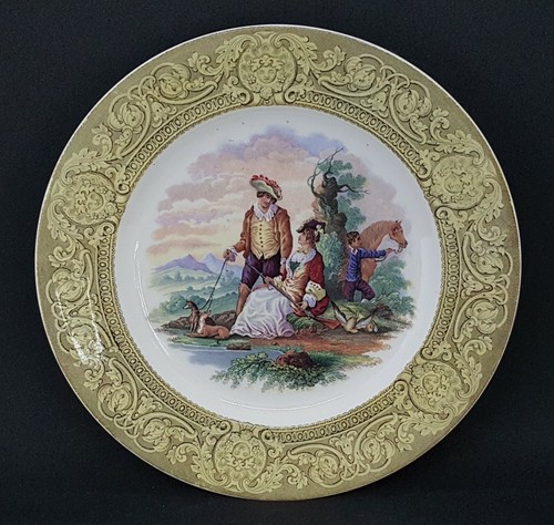 Prattware yellow rim - , vintage