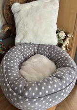Cat Bed Donut-shaped in Grey &