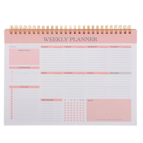 Weekly desk planner notebook - weekly,