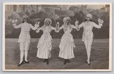 Theatrical Postcard Actors in 18th Century Georgian Costume Powdered Wigs
