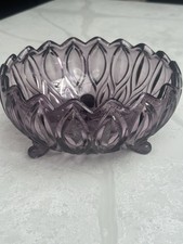 Art Deco Purple Glass Bowl –