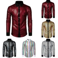 New Mens Sequins Glitter