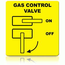 Gas Control Valve Labels for
