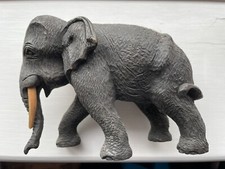 Hand Carved Wooden Elephant Thailand Vintage