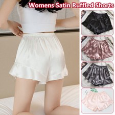 Women Satin Ruffled Shorts