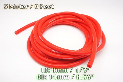 9ft red silicone vacuum - 9ft/3m,