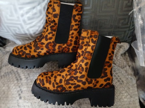 Leopard print faux suede - leopard,