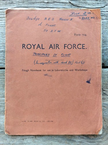 Ww2 raf training notebook - raf,