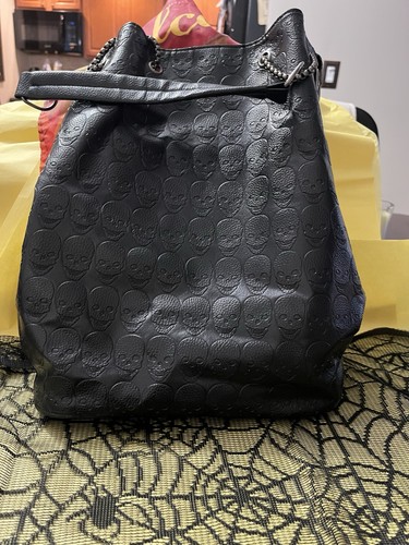 Skull embossed bucket - skull, bag