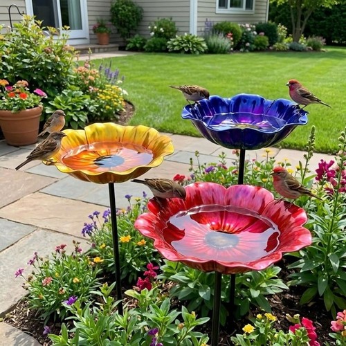 Bird bath stake - bath,