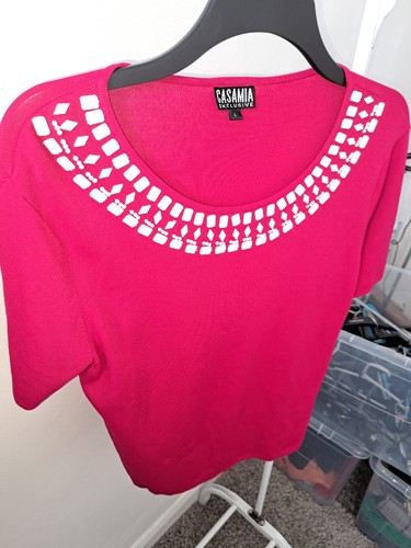 Cerise pink short sleeve - pink,