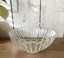 Vintage French Ribbed Glass