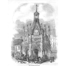 CHICHESTER Sussex The Market Cross - Antique Print 1845