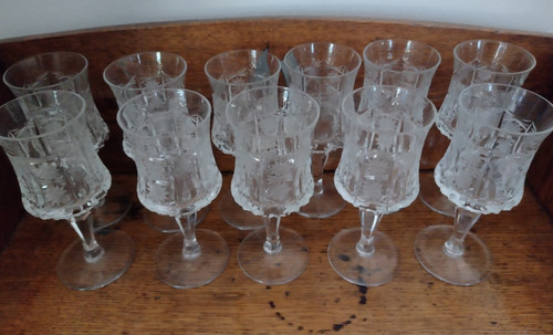 Set cut crystal - 11, wine