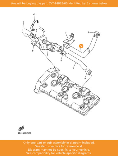 Yamaha hose bend 3 - hose,,