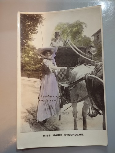 Antique photo postcard actress - photo,