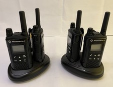 Bundle of 4x Motorola XT180 Walkie-Talkie  Radios with Bases & Charger Cables