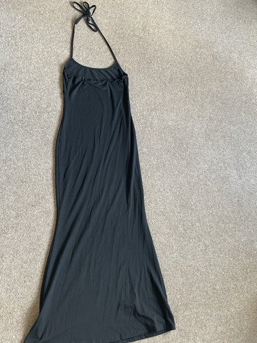 Women black halter satin - women's,