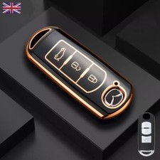 Car Key Case Cover for Mazda 2  3 5 6 CX-3 CX-4 CX-5 CX-7 CX-9 MX5 Eunos *BLACK*