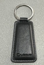GENUINE LEXUS MAIN DEALER CAR KEY FOB KEY RING LEATHER BLACK SIDCUP