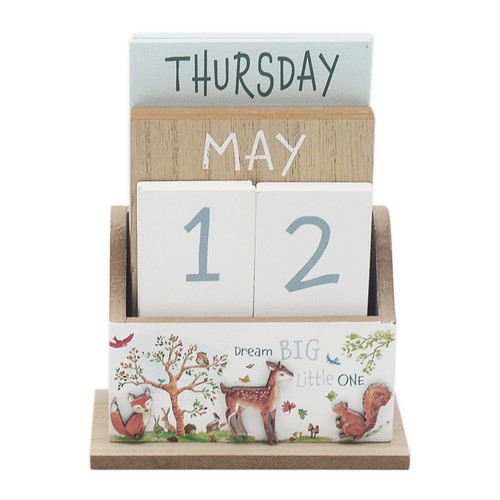 Forest friends calendar - friends, wooden