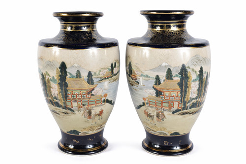 Pair antique japanese satsuma - antique,