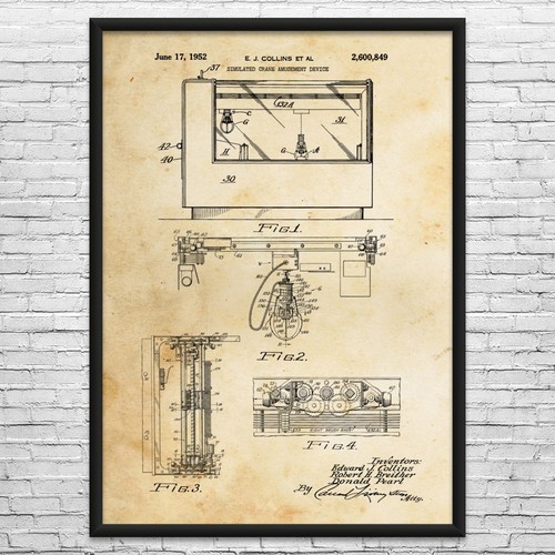Claw machine patent wall - claw,
