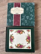 Vintage CLOVERLEAF Old Country Roses 6x Placemats 29cm x 21cm Boxed