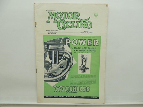 Nov 1951 motorcycling magazine - motorcycling,