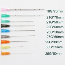 50x Micro Cannula with Puncture Blunt Tip for Filler 25/70mm 18g/22g/23g/25g/30g