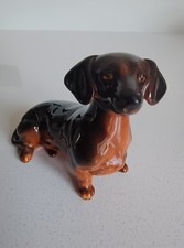 Beswick Sausage Dog Dachshund Black Tan Vintage Ornament Figurine