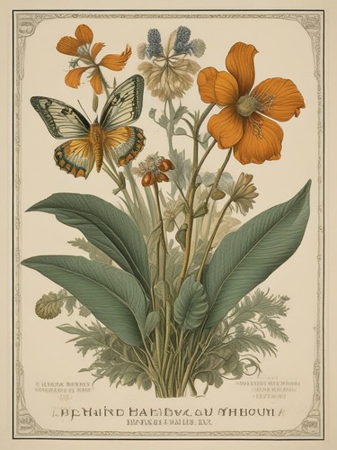 Vintage botanical - botanical, ad
