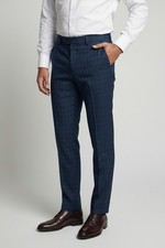 Men’s Navy Windowpane Check