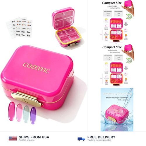 Small pill case travel - small,