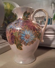 Tunstall Jug/ Vase. Flowers Pattern. Vintage Lustre Ware.