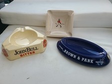 Vintage Retro Johnnie Walker Scotch Whisky Pub Ashtray/John Bull/ Brown&Pank