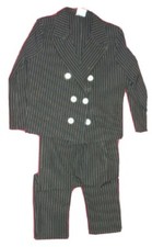 COSTUME Gangster Fan Fancy Dress Pin Striped Suit  - Sizes.  (10-13 Years)
