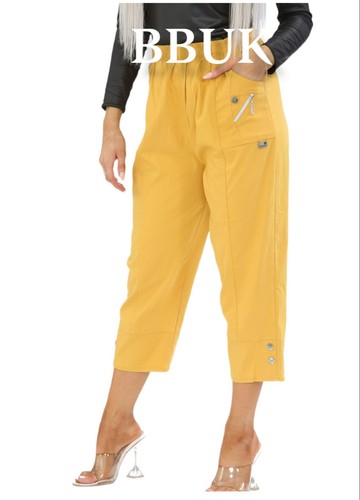 Ladies women stretchy cropped - stretchy,