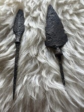 Two medieval Germanic steel arrow heads 14 hundreds 