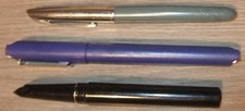 RARE, VINTAGE FOUNTAIN PENS -PLATIGNUM PAIR & CAPLESS OSMIROID -PRESUMED WORKING