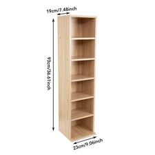 6-Tier Wooden CD DVD Media