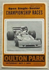 OULTON PARK 2 Oct 1976 OPEN SINGLE SEATER CHAMPIONSHIP CAR RACES Programme