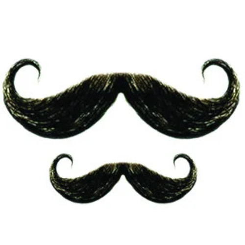 Handlebar moustache temporary