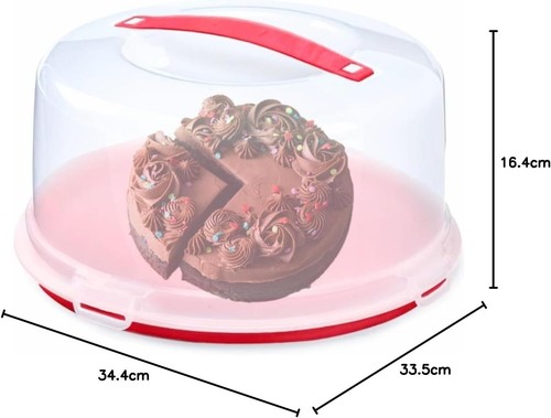 Cake box plastic - plastic, red