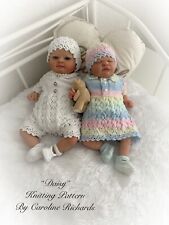 “Daisy” Romper & Dress Set Knitting pattern for Reborn doll 16 -22” or 0-3 Mth